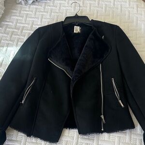 Zara Black Blazer with Zipper Accents